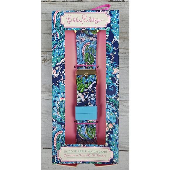 Lilly Pulitzer Genuine Apple Silicone Watch Band Featured In Take Me To The Sea - Picture 1 of 4
